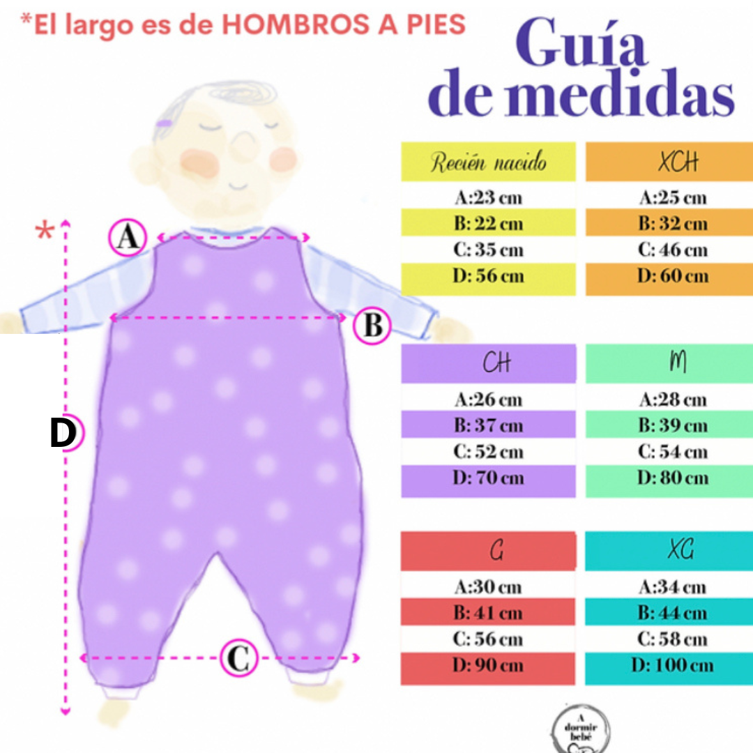 Saquito de dormir de invierno - COLORES LISOS
