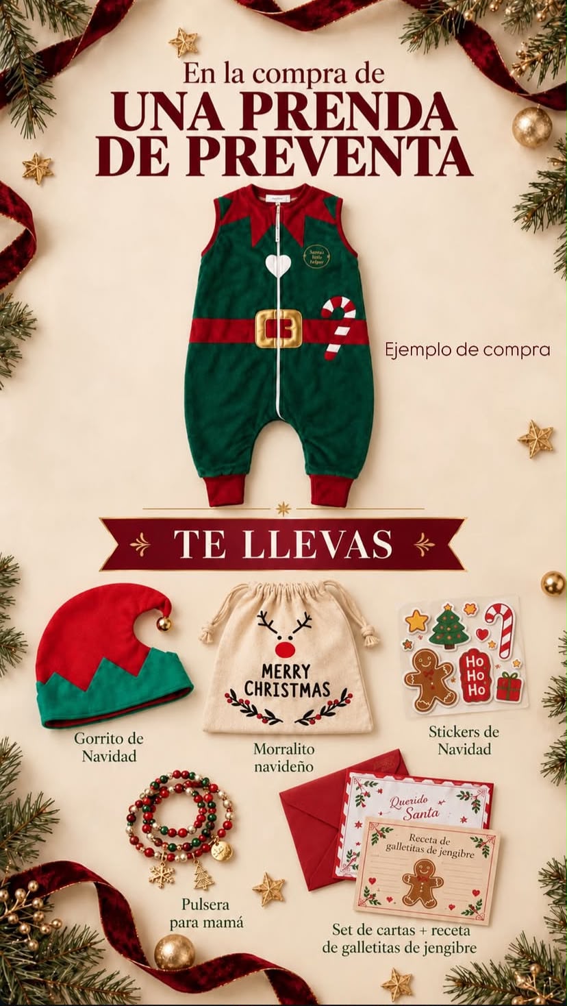 Costalitos de dormir Edición Navideña (SIN SALIDA DE PIES)