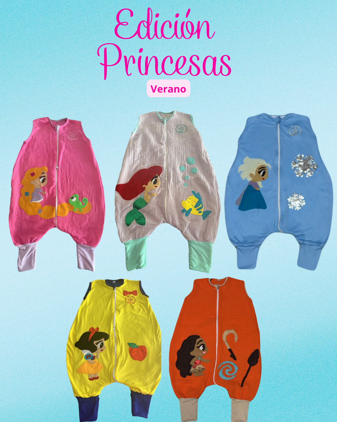 Saquitos y costales de dormir - PRINCESAS(CALOR)