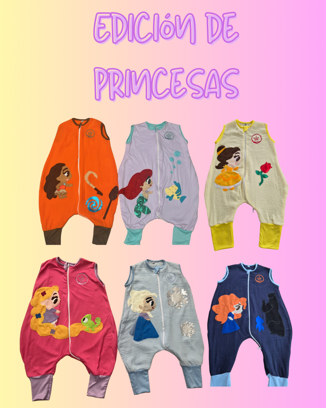 Saquitos de dormir- PRINCESAS(CALOR)