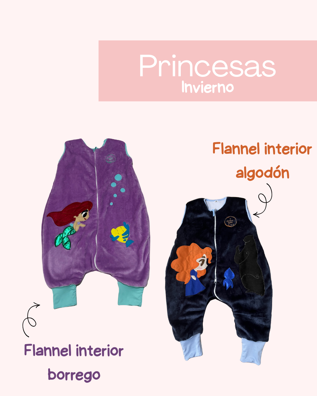 Saquitos de dormir - PRINCESAS (INVIERNO)