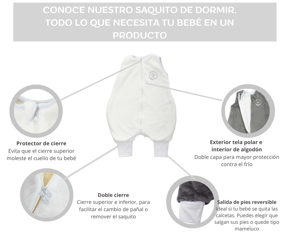 Saquito de dormir de invierno - COLORES LISOS